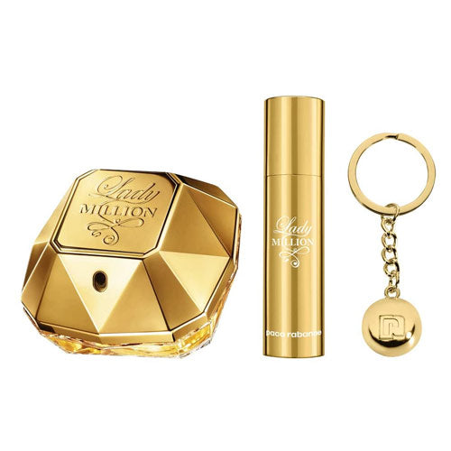 香水 レディース パコラバンヌ Paco Rabanne レディ ミリオン Lady Million ギフトセット EDP 50ml ＋10ml +  キーホルダー フレグランス